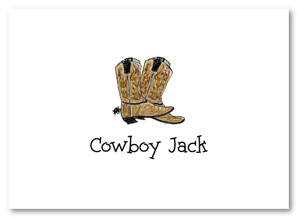 Cowboy Boots Thank You Note