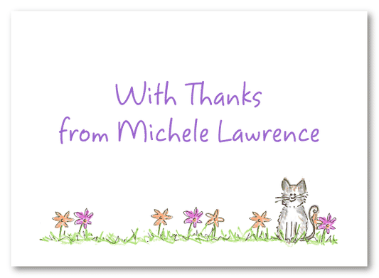 Garden Kitty Folded Notecard