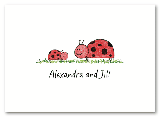 Looking Ladybug Folded Notecard