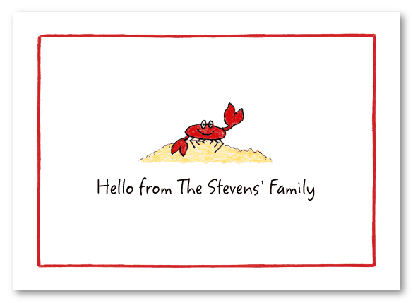 Crab Folded Notecard