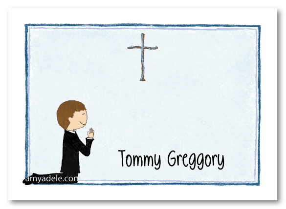 Boy's First Communion Stationery