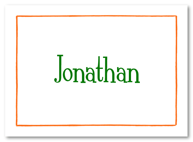 Orange Line Border Stationery