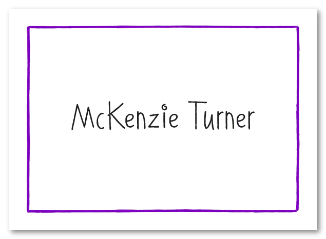 Purple Line Border Stationery