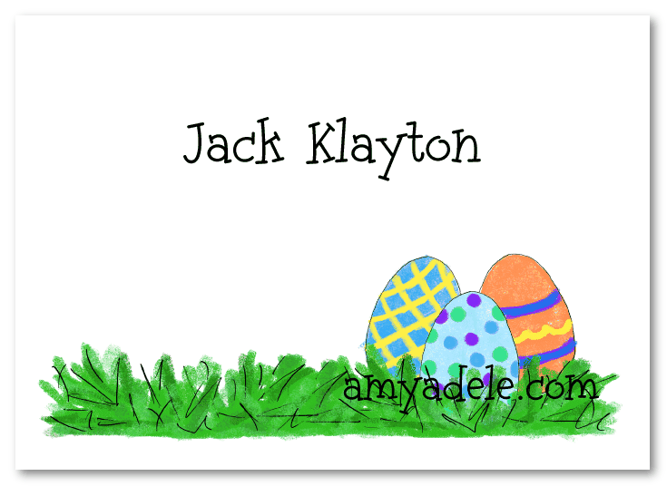 Blue Easter Eggs Stationery