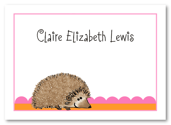 Hedgehog Folded Note Card