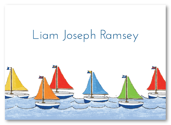 Colorful Sailboats Stationery