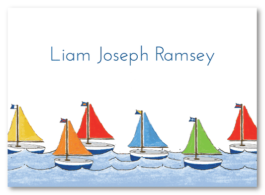 Colorful Sailboats Stationery