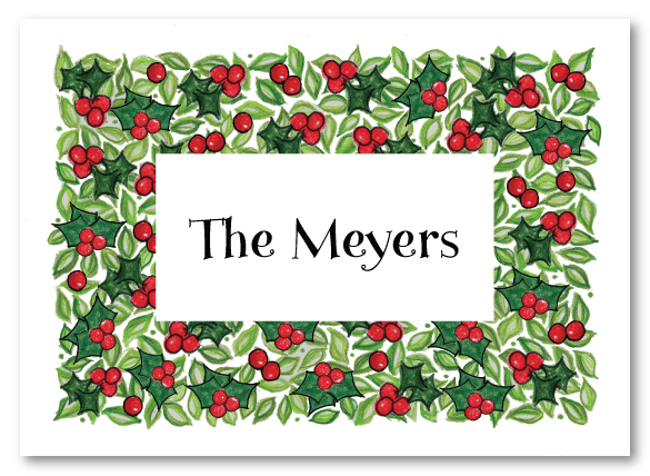 Holly and Berry Border Stationery