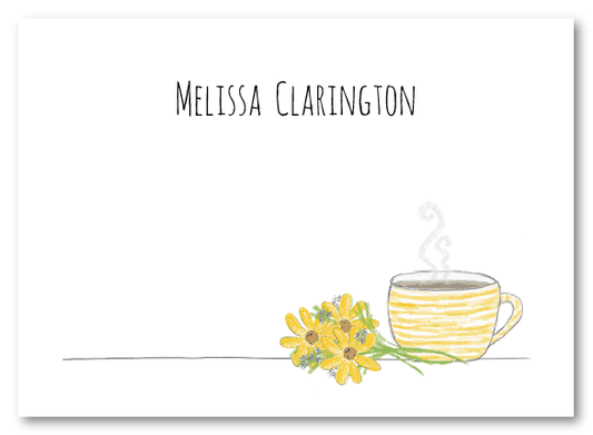 Mug and Wildflowers Stationery