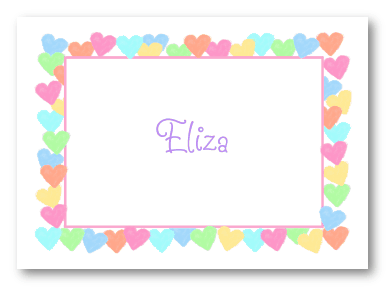 Pastel Hearts Stationery