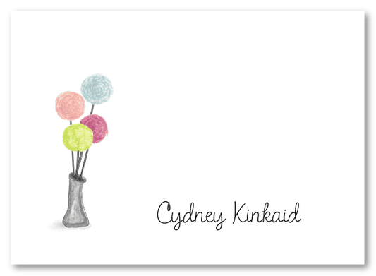 Poms in a Vase Stationery