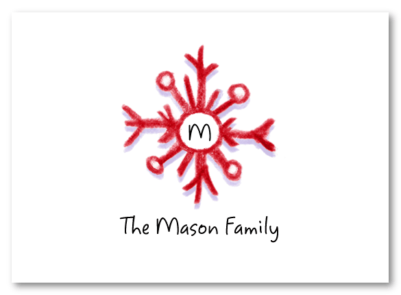 Red Snowflake Stationery