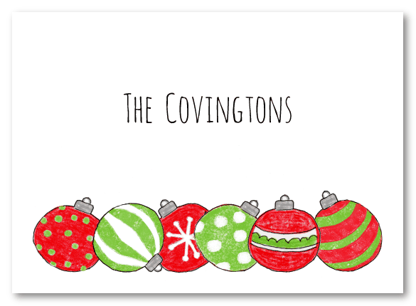 Holiday Ornaments Folded Note