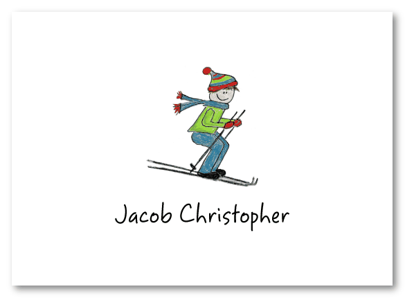 Skier Boy Stationery