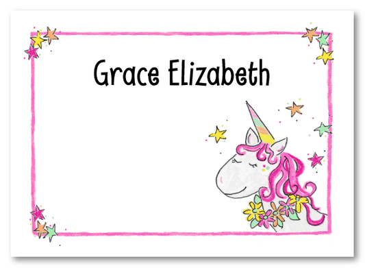 Pink Unicorn Stationery