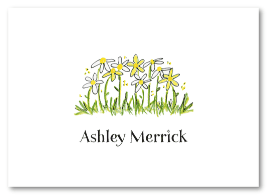 White Daisy Bunch Stationery