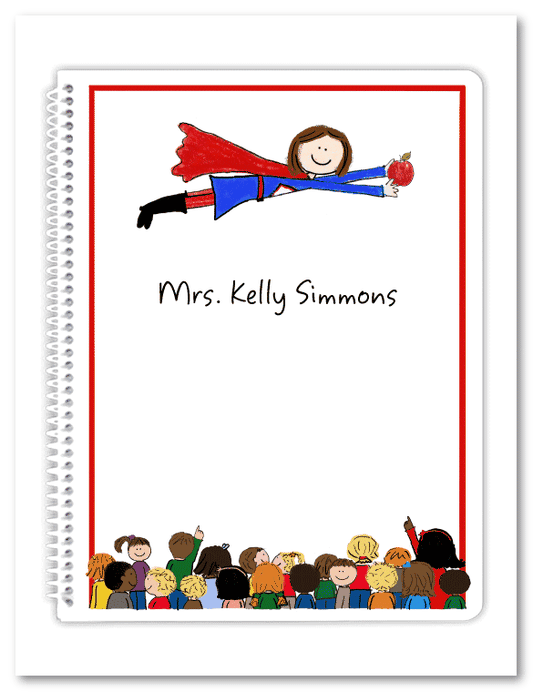 Superhero Teacher Spiral Notebook