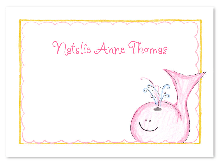 Pink Whale Stationery