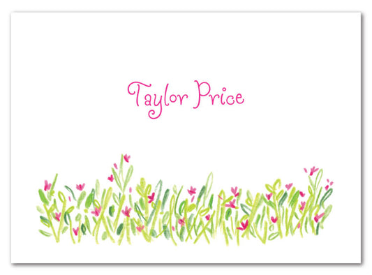 Pink Wildflower Stationery