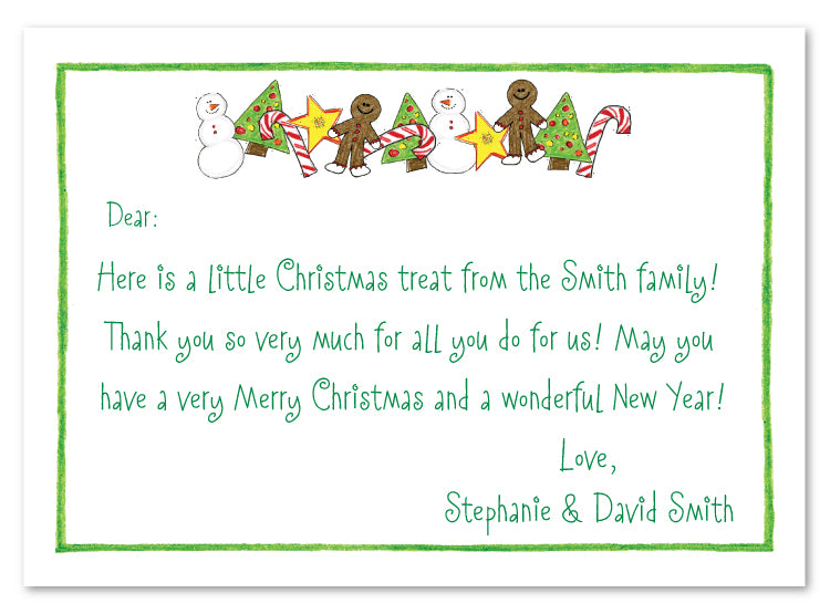 Christmas Cookies Flat Note Card