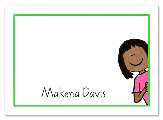 African American Girl Stationery