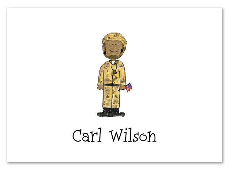 African American Soldier Stationery