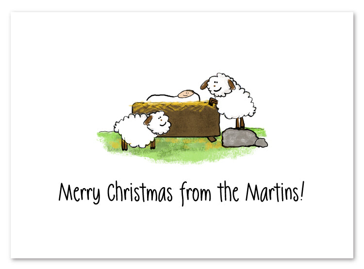 Baby Jesus and Sheep Stationery