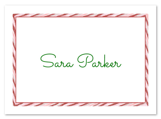 Candy Cane Border Stationery