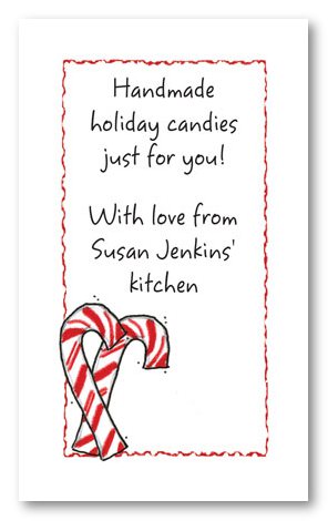 Candy Canes Calling Cards - Vertical Design