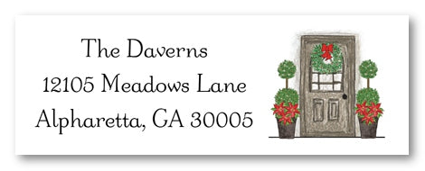 Christmas Front Door Address Labels