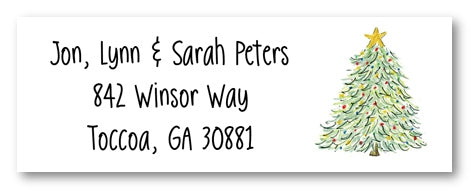 Christmas Tree Address Labels