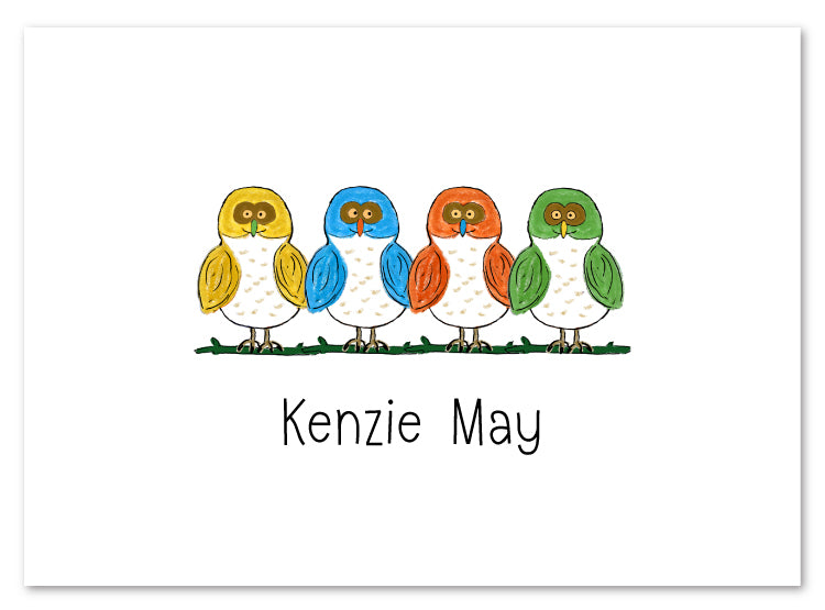 Colorful Owls Stationery