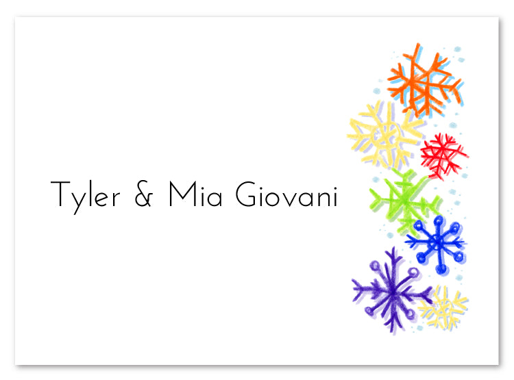 Colorful Snowflakes Stationery