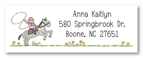 Cowgirl Address Labels