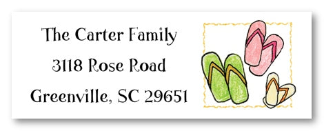 Flip Flop Family Of 3 Address Labels