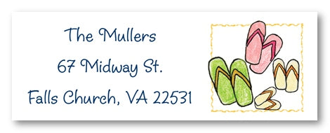 Flip Flop Family Of 4 Address Labels