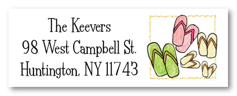 Flip Flop Family Of 5 Address Labels