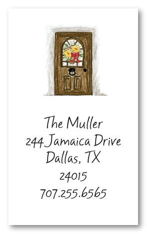 Front Door Personal Calling Cards - Vertical Design