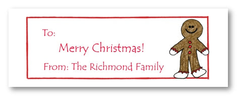 Gingerbread Man Address Labels – AmyAdele.com