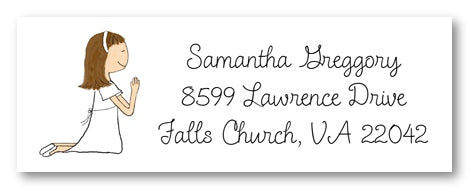 Girl's First Communion Address Label
