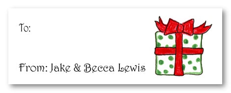 Green and Red Gift Labels