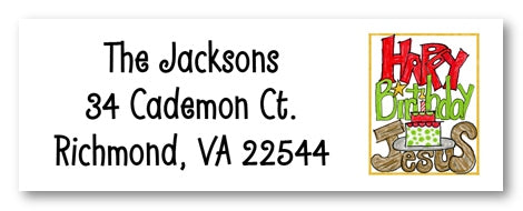 Happy Birthday Jesus Address Labels