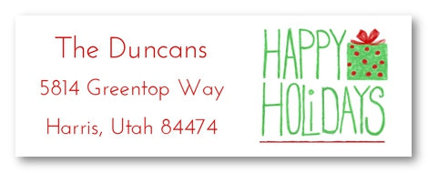 Happy Holidays Address Label