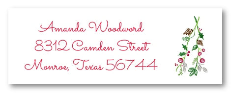 Holly Sprig Address Labels