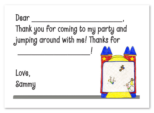 Indoor Moon Bounce Flat Notecard
