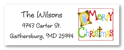 Merry Christmas Address Label