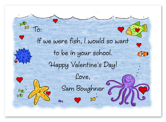Ocean Friends Valentine Cards
