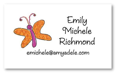 Orange Butterfly Calling Cards