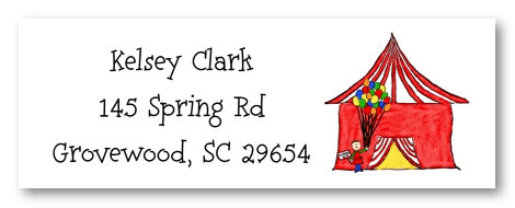 Party Tent Address Labels