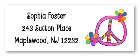 Peace Sign Address Labels